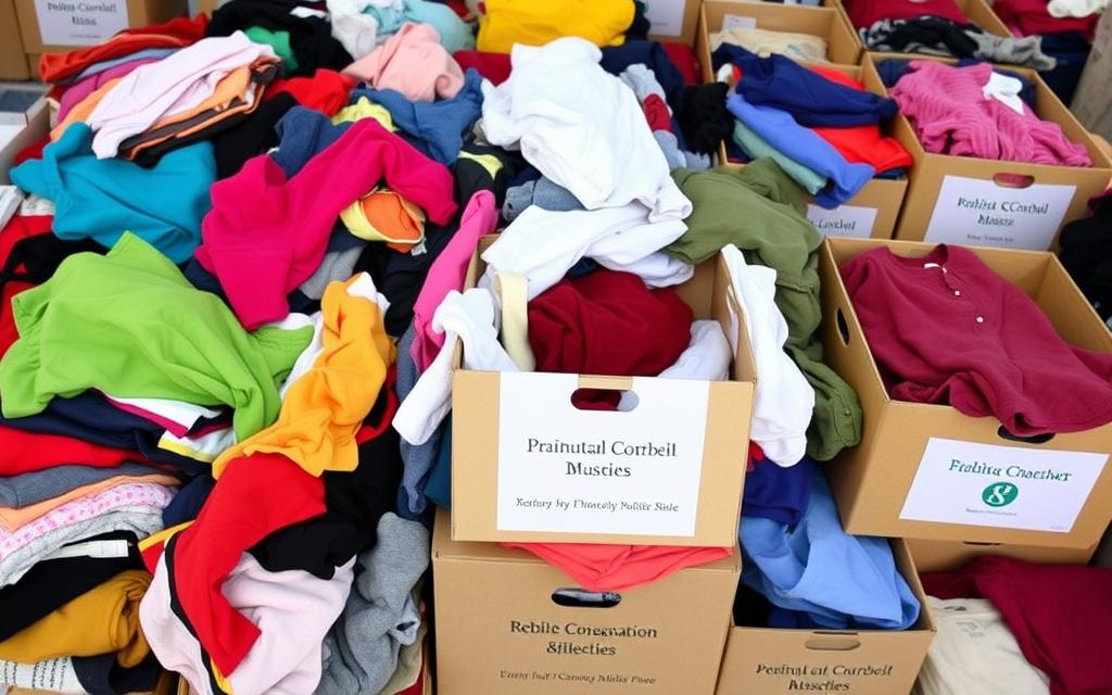 Menyalurkan donasi baju bekas