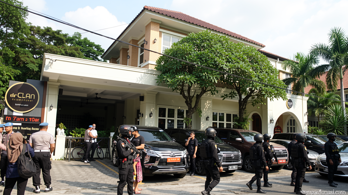 Polisi Geledah Cafe de’Clan, Ada Mobil Jaksa dan Anggota TNI