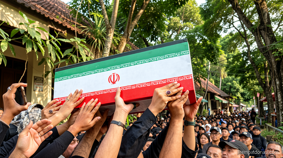 Pesan Ayat Al-Quran saat Upacara Pemakaman Ali Khamenei