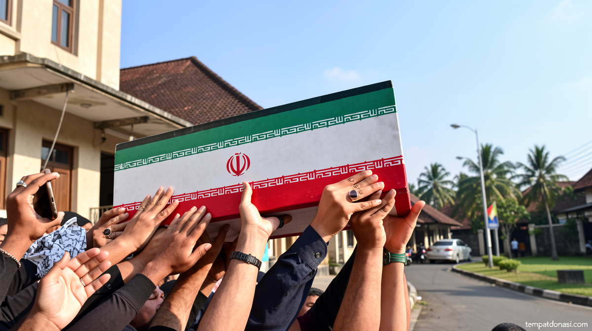 Ali Khamenei Dikebumikan di Makam Imam Reza Mashhad Iran