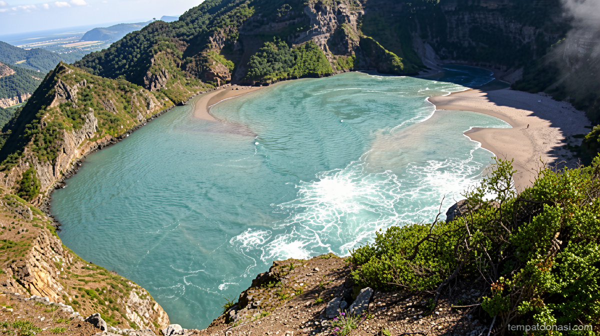 Dinding Kawah Gunung Ijen Longsor